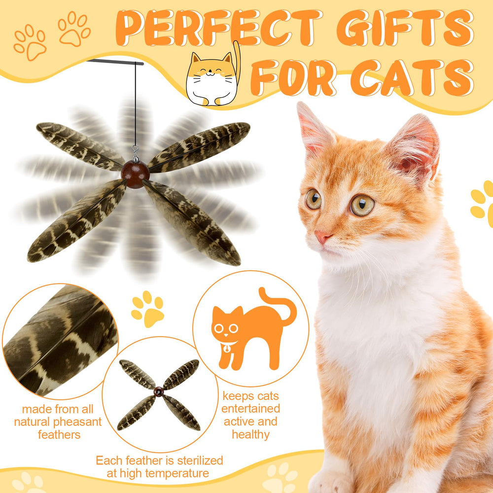 Relaxgiant cat feather propeller refill pack—backup replacements ensure ongoing play