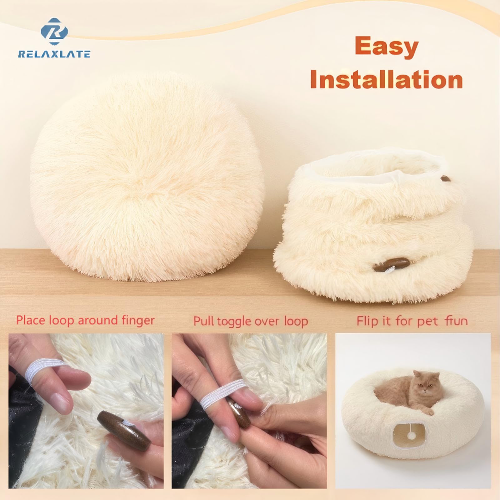 RELAXLATE includes dangling toy balls for engaging play.