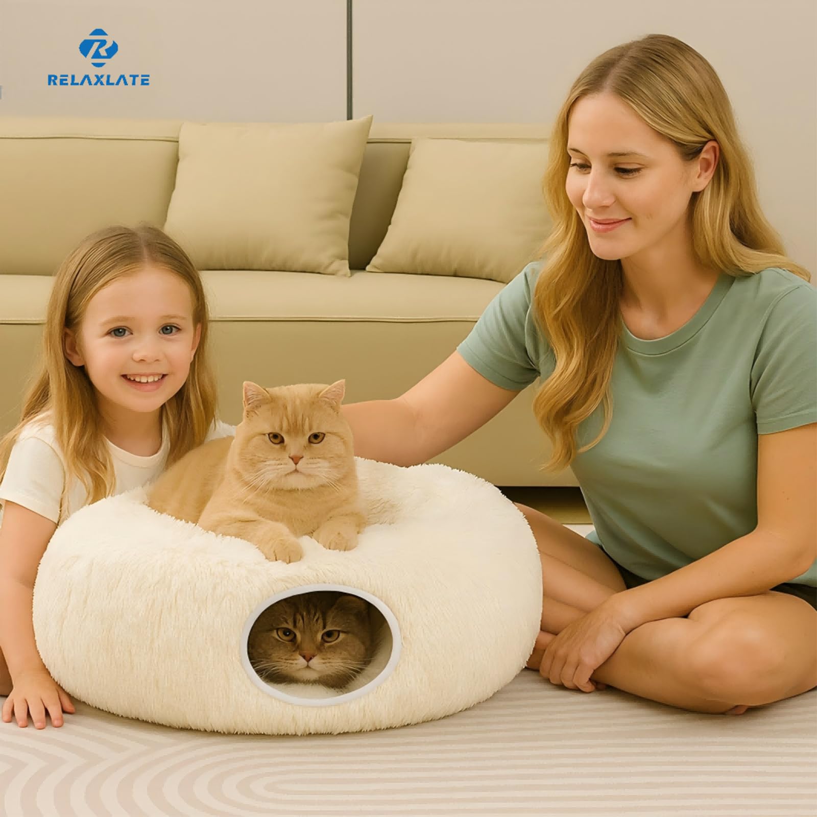 RELAXLATE removable cushion and washable plush simplify cleaning.