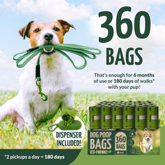 Reli 360 bags 24 rolls packaging showing bulk, eco-friendly supply for frequent walks.