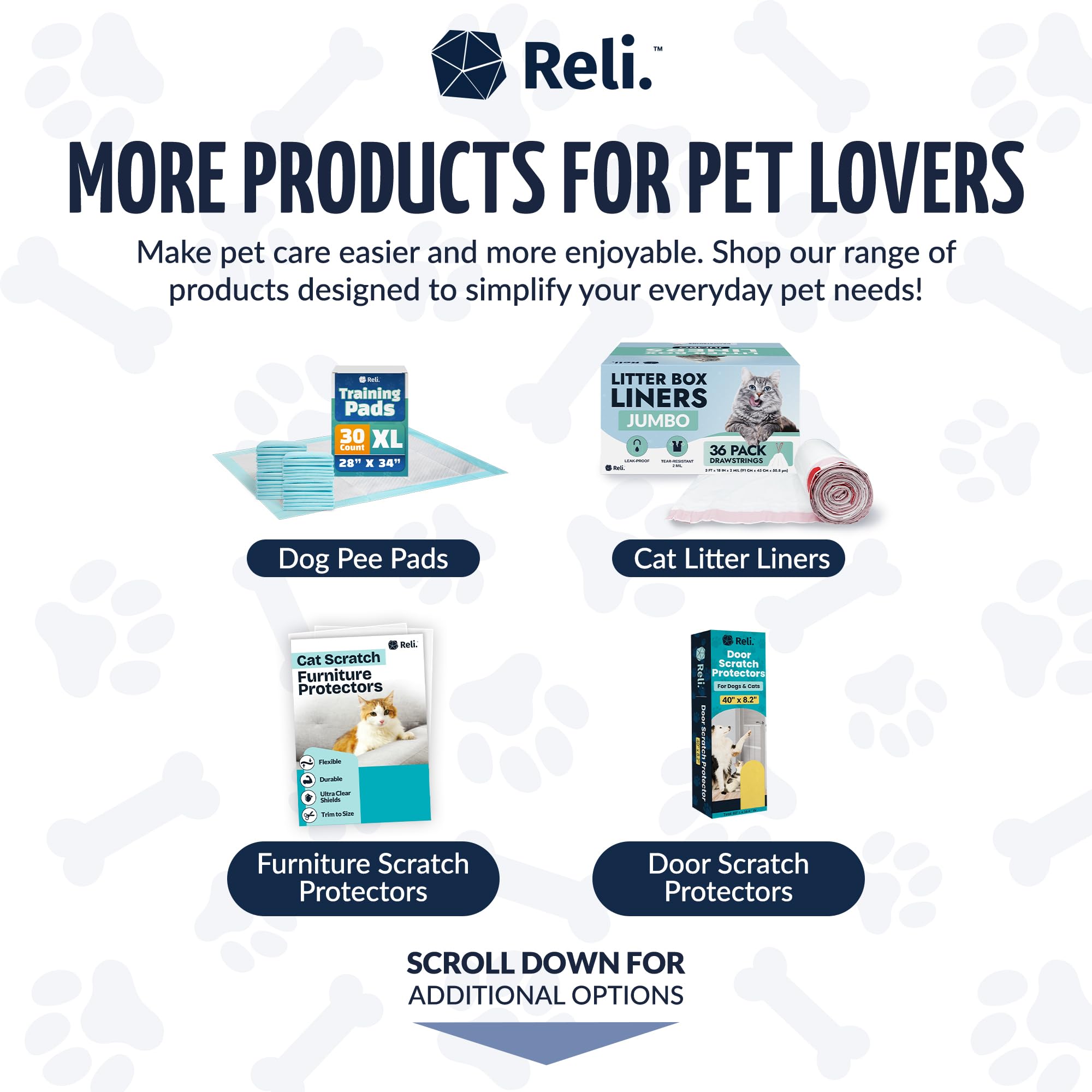 Reli bag holder clip with blue bags fits standard leash setups.