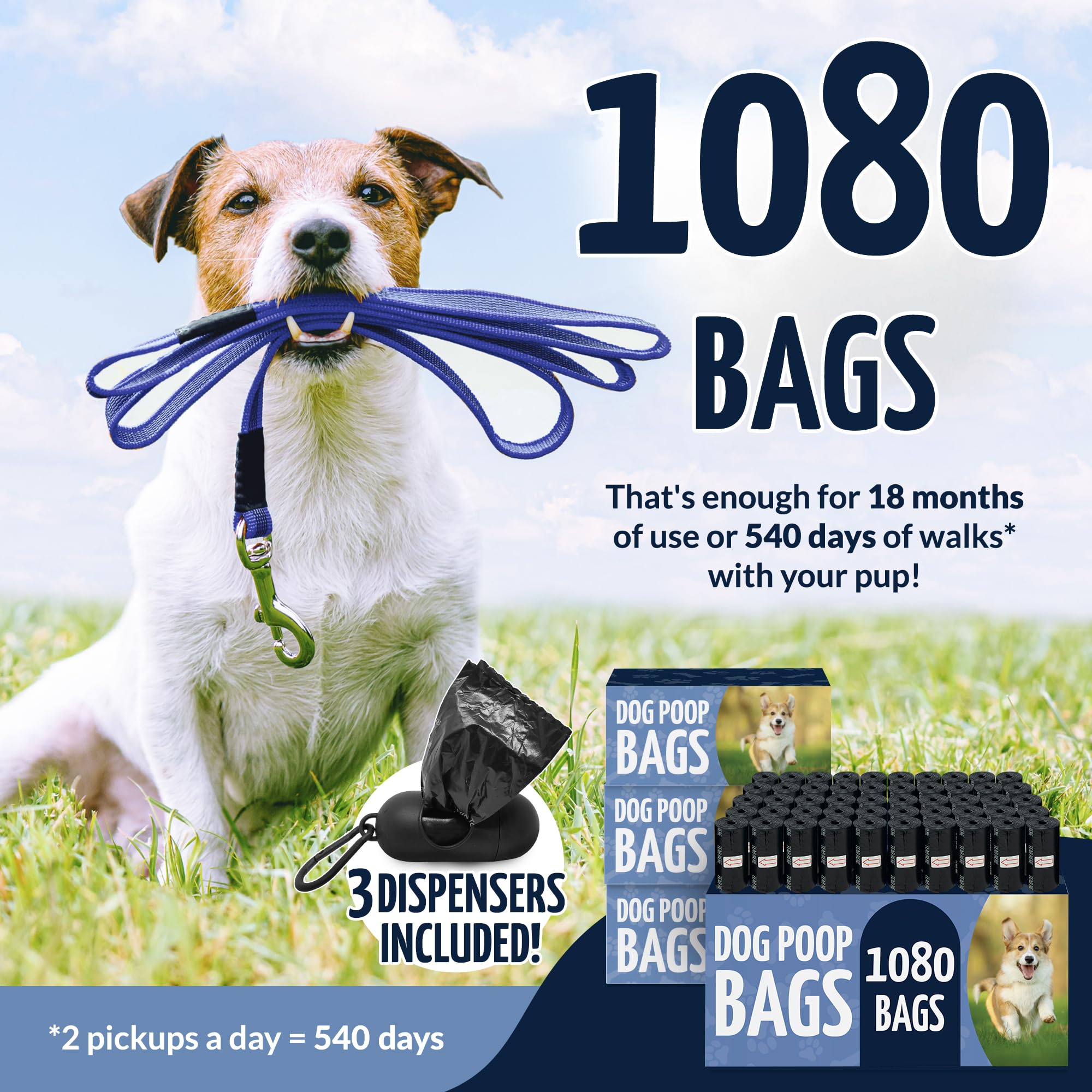 Reli unscented leak-proof bags provide clean up on daily dog walks