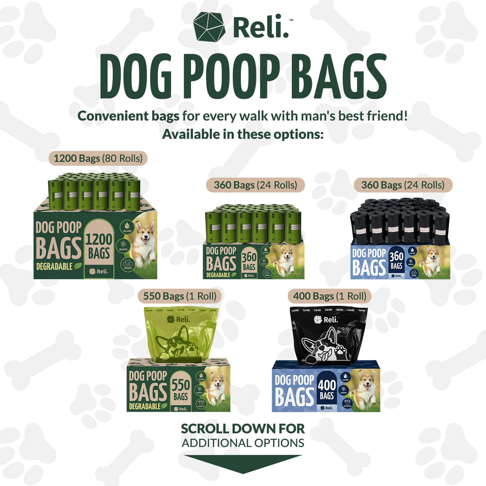 Reli green oxobiodegradable packaging supports eco-conscious daily walks.