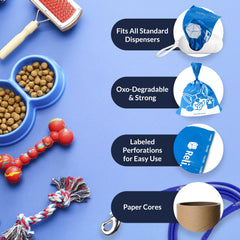 Reli oxobiodegradable process graphic highlighting eco-friendly disposal option.