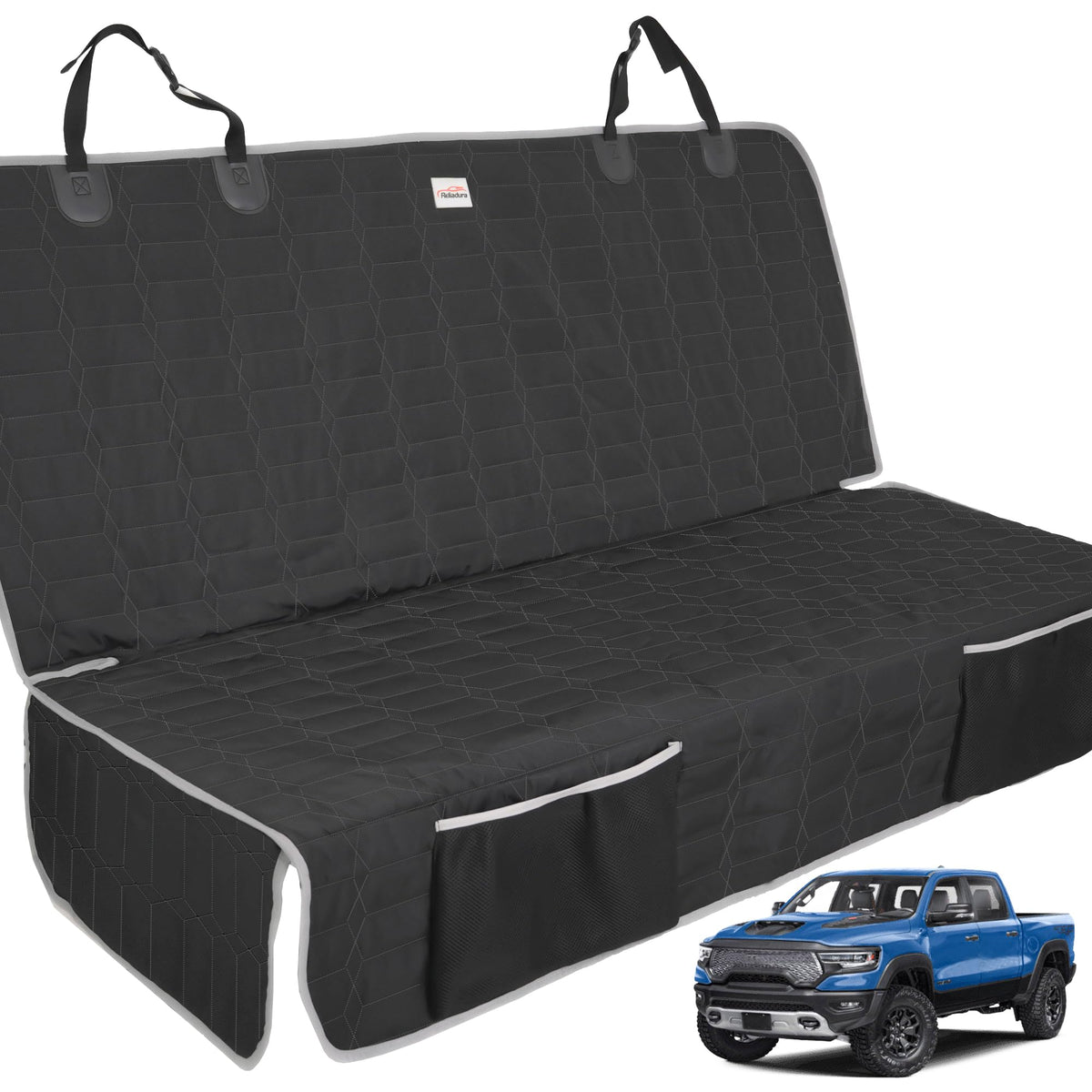 Reliadura dog seat cover back seat fit protects upholstery during road trips