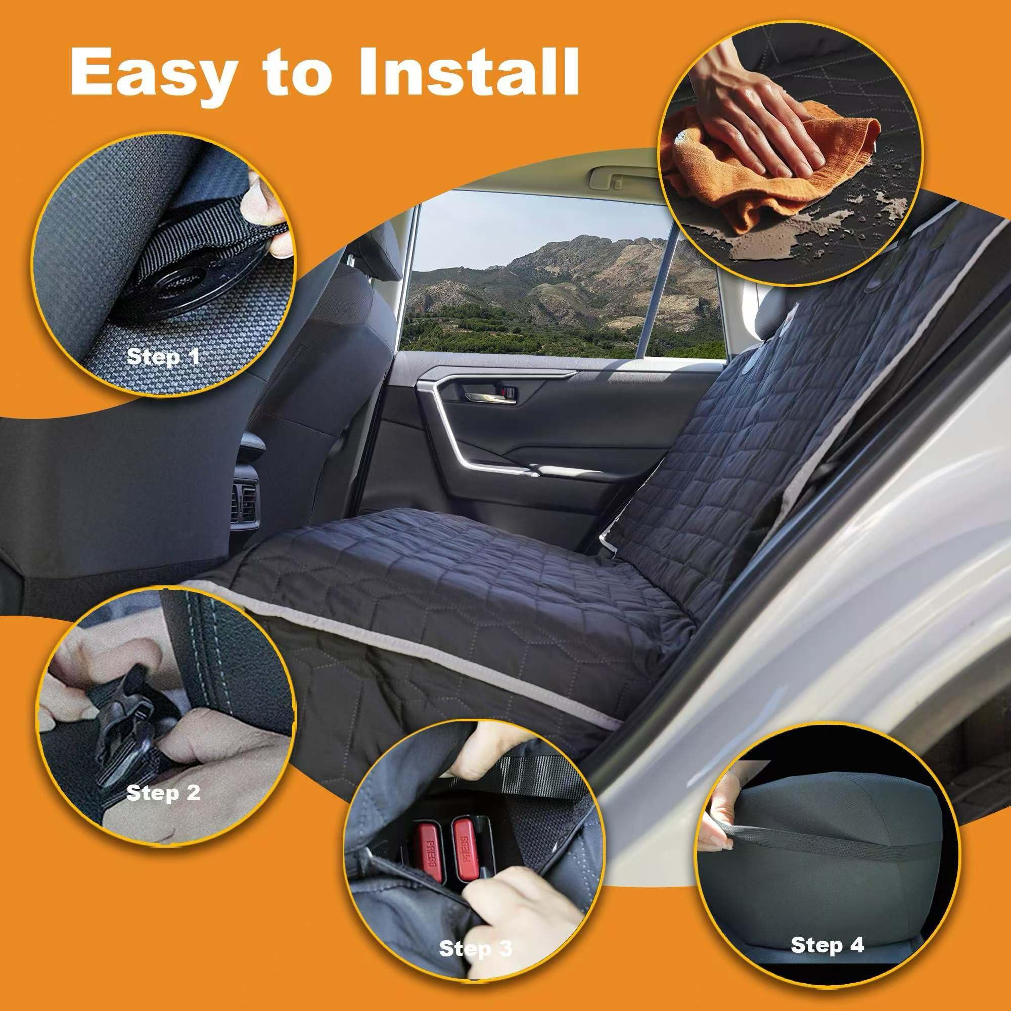 Reliadura Relidura anti-slip dog seat cover stays put during trips.