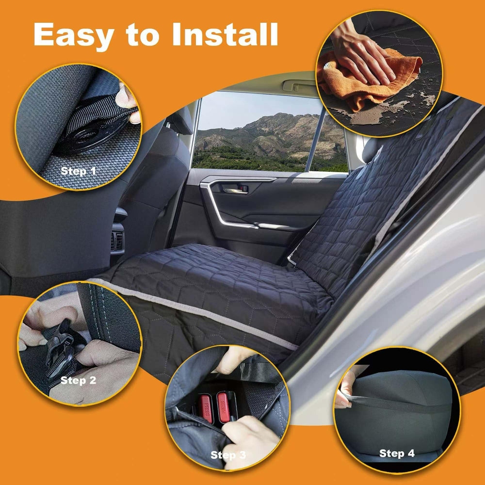 Reliadura Relidura anti-slip dog seat cover stays put during trips.