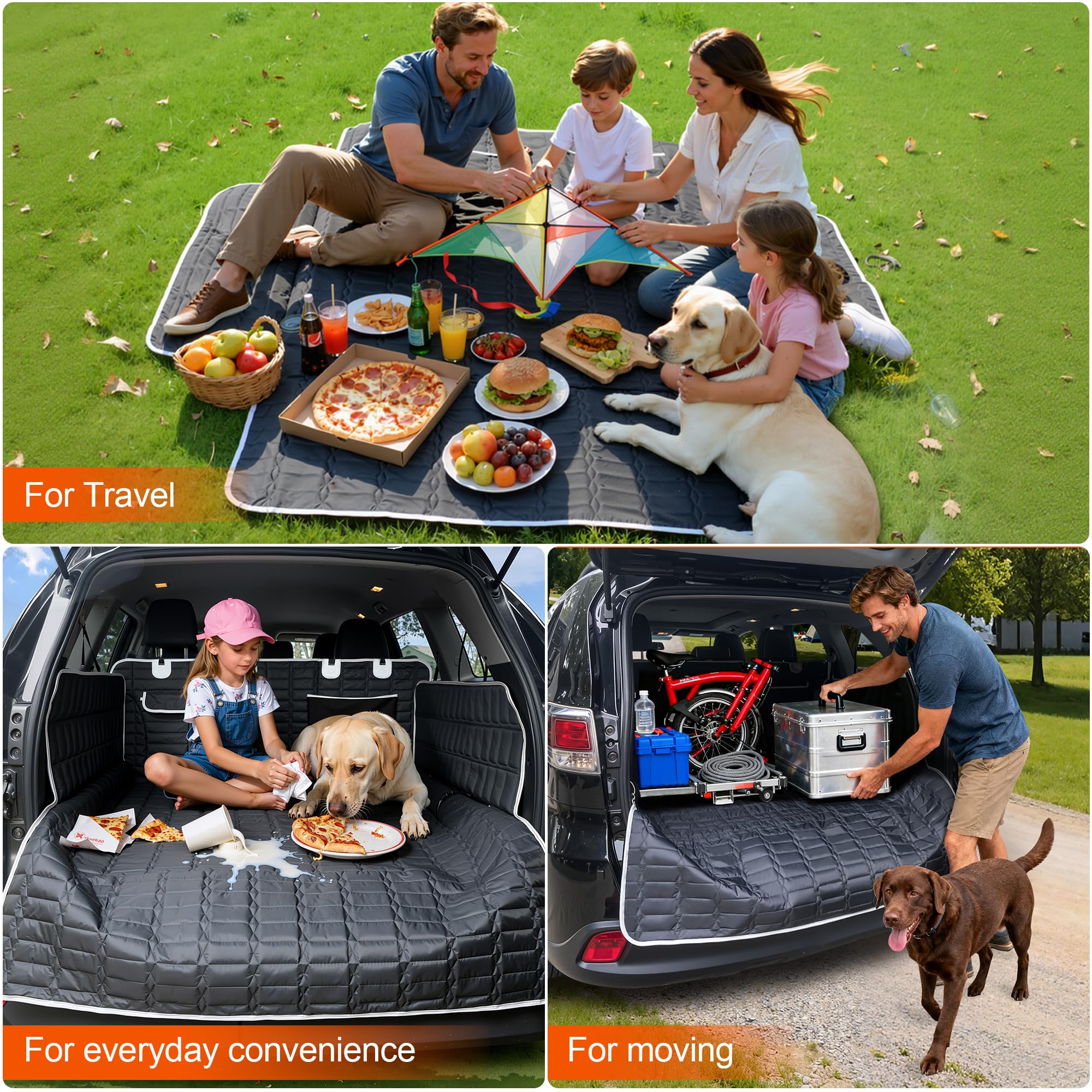 Reliadura installed in a vehicle with a dog for secure travel