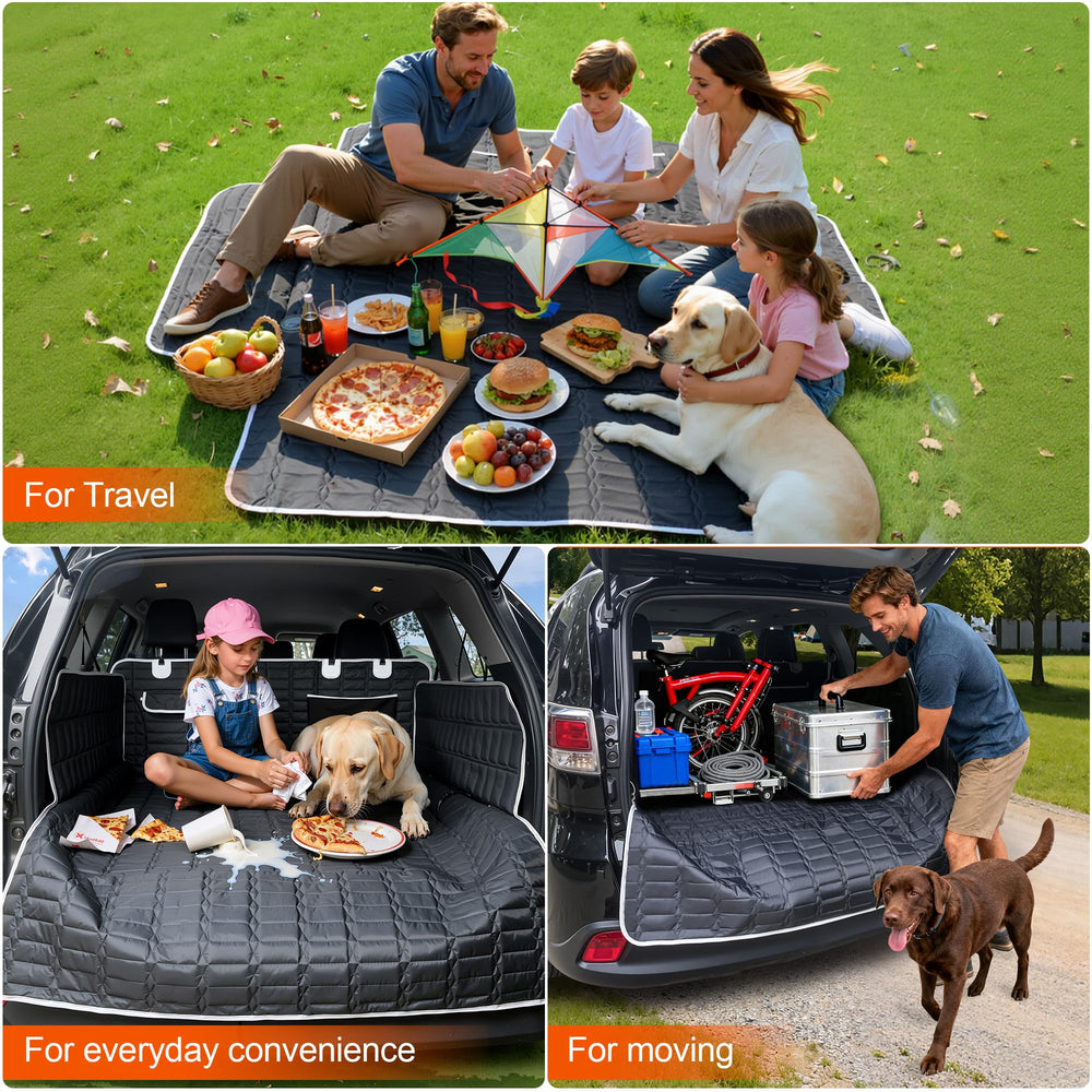 Reliadura installed in a vehicle with a dog for secure travel