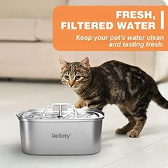 Rellaty activated carbon filter removes odors and impurities from fountain water.