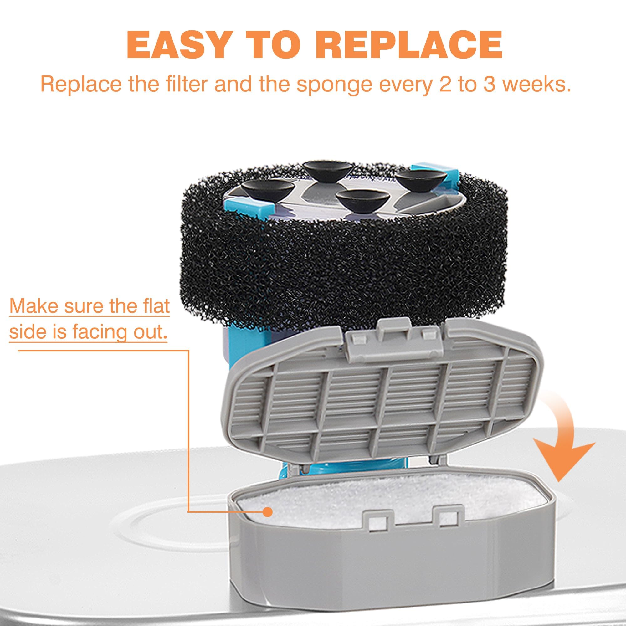 Rellaty filter-pack includes 12 sponge filters for ongoing replacements.