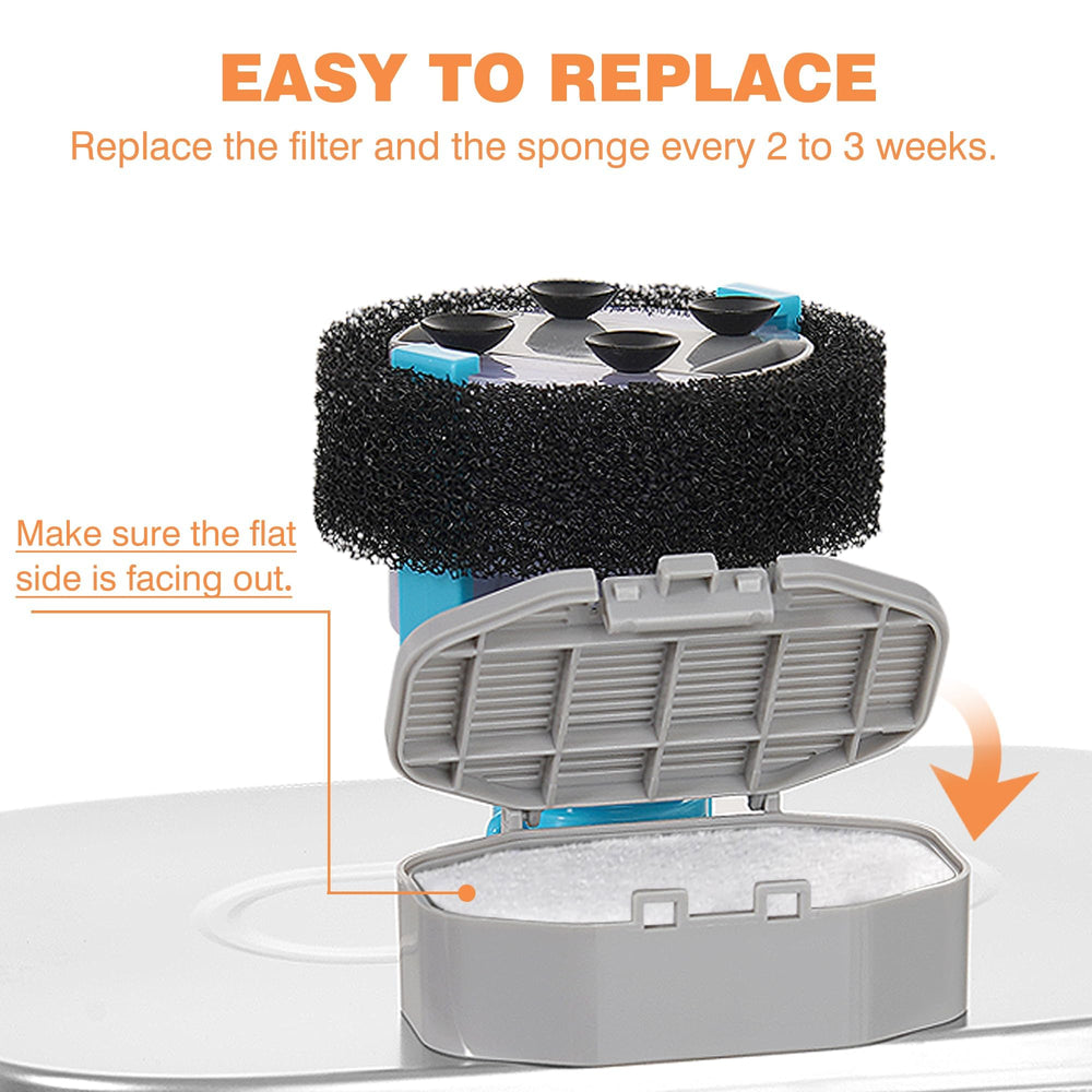 Rellaty filter-pack includes 12 sponge filters for ongoing replacements.