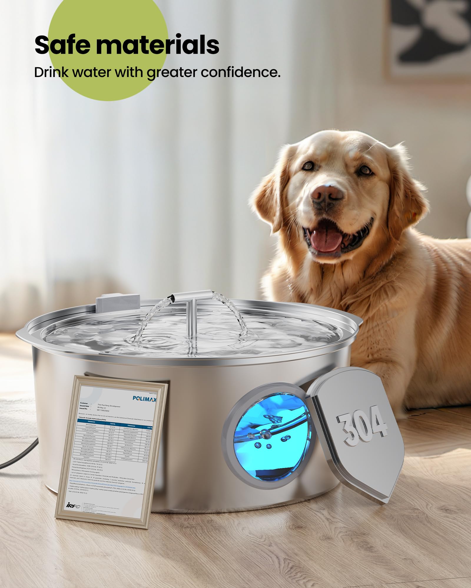 Rellaty dog fountain supports multi-pet use with large capacity