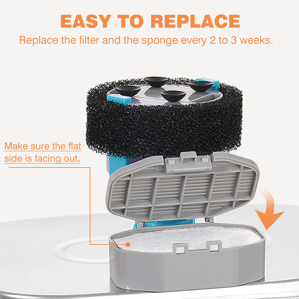 Rellaty fountain on counter demonstrates compact, easy-to-fit design.