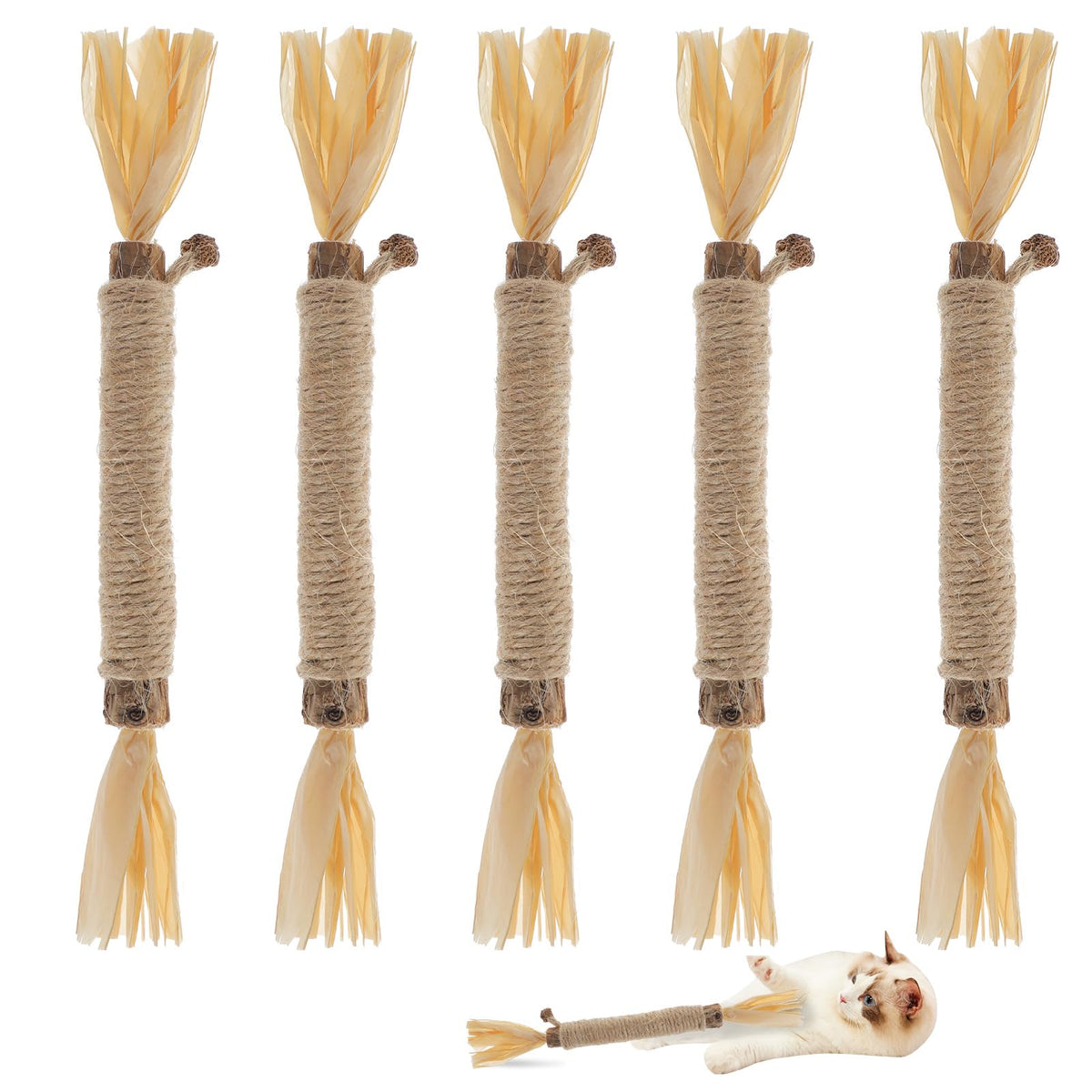 RELONGGI silvervine sticks packaging image showing a compact cat chew kit for safe play