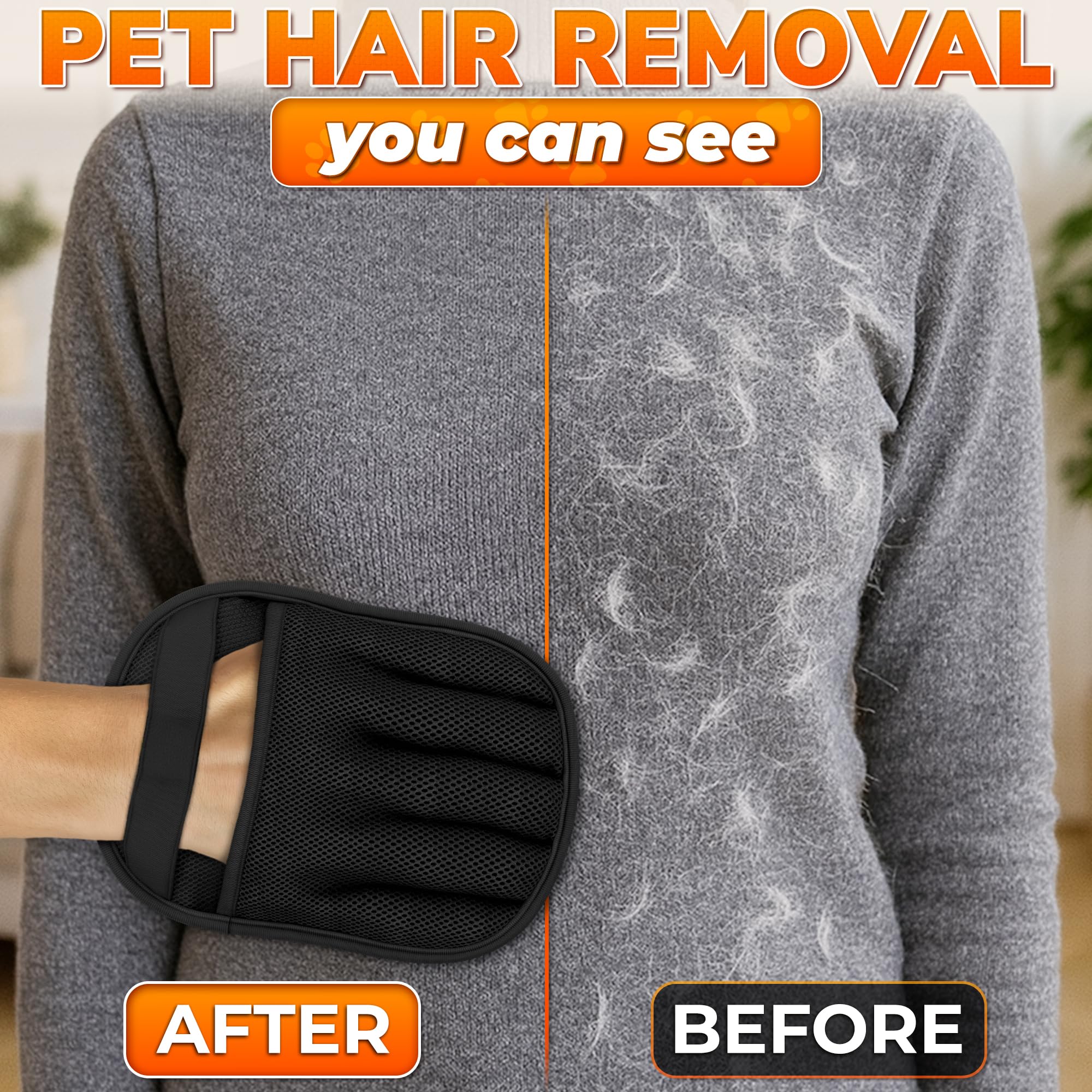 Reluen glove used on clothes for quick fabric refresh.
