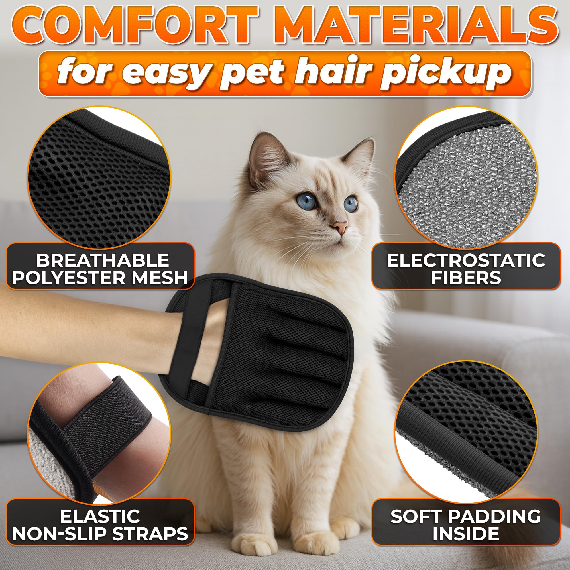 Reluen washable polyester glove highlights reusable, easy-care design.