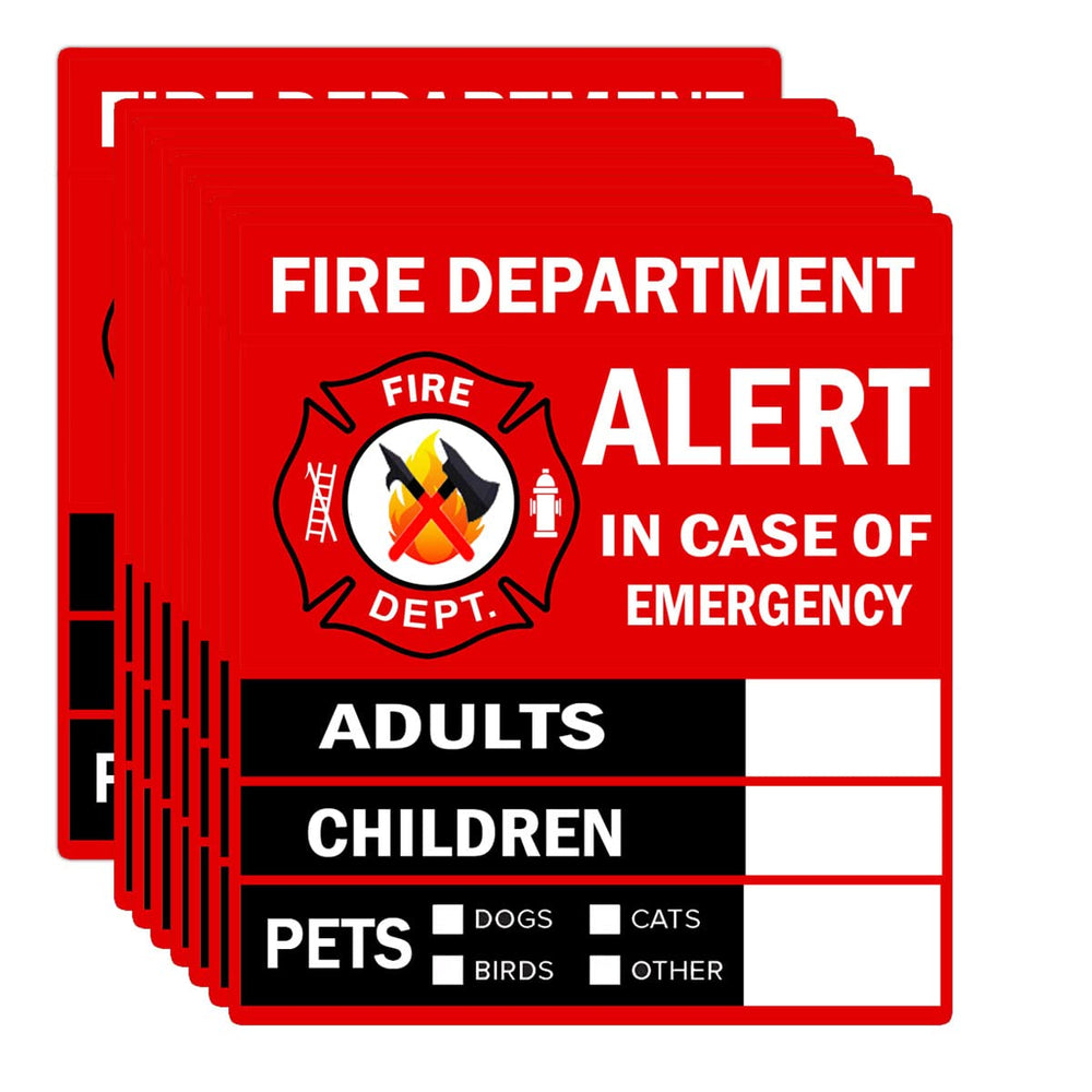 Remarkabel emergency alert sticker 4x4.5 inch pack ready for quick rescue awareness.