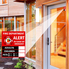 Remarkabel emergency alert sticker people icon helps responders locate adults and children.