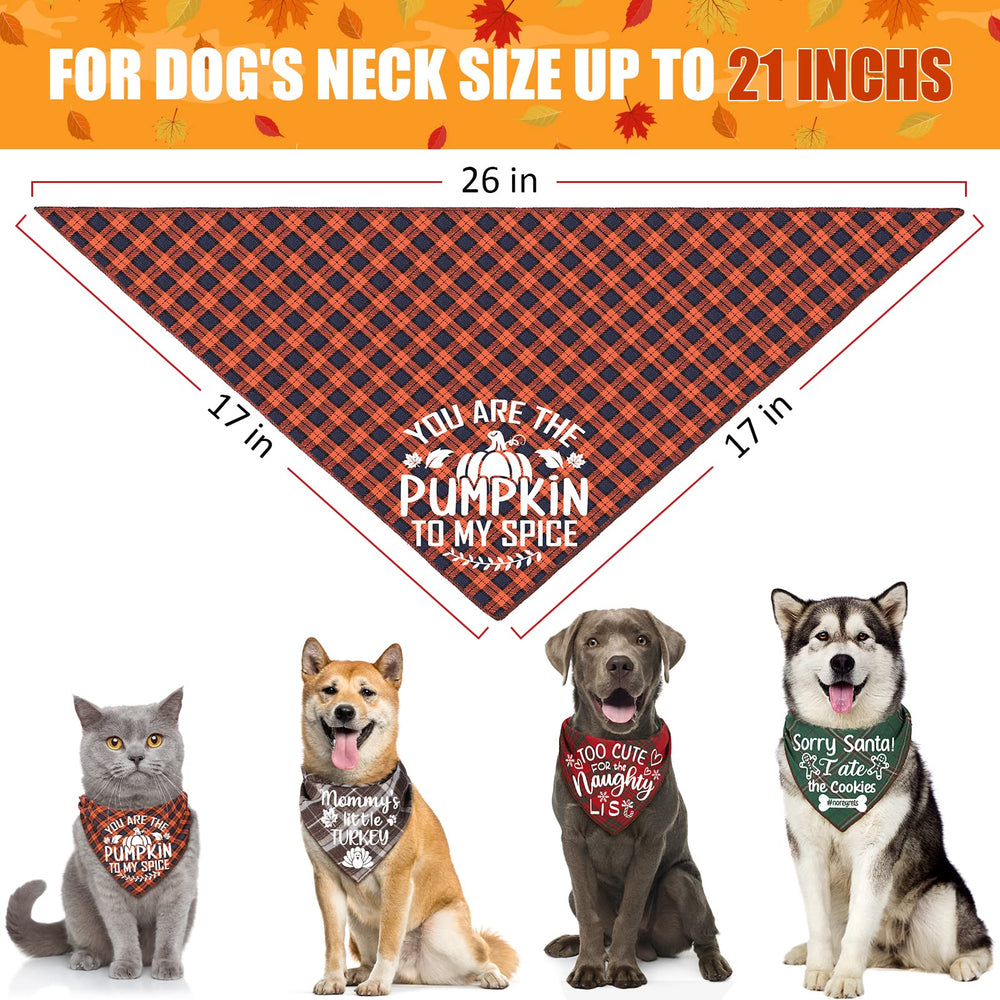 Remifa back plaid dog bandana shows timeless daily wear