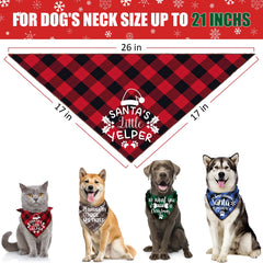 Remifa christmas bandana back plaid pattern for classic look