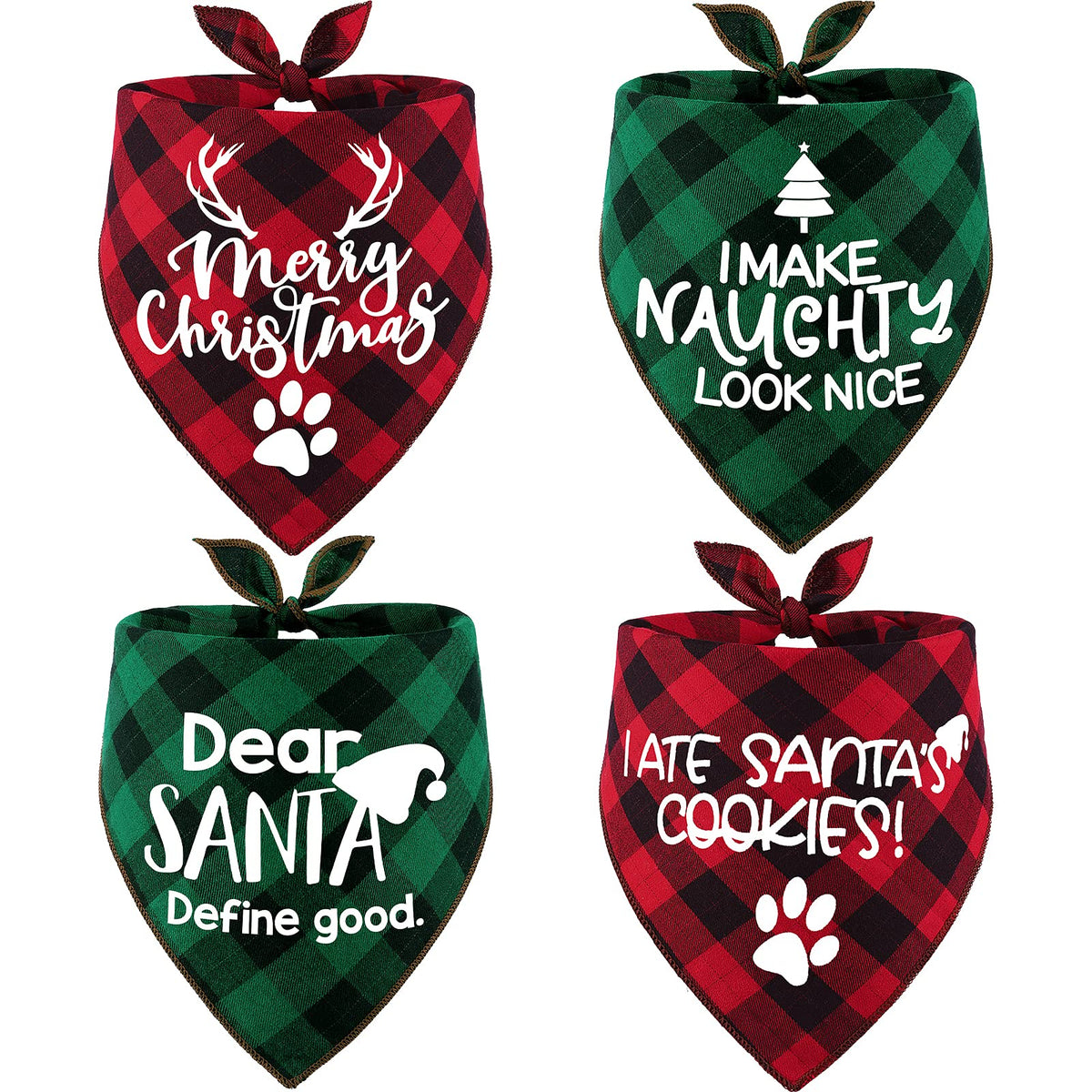 Remifa Merry Christmas bandana front slogan enhances festive pet photo appeal