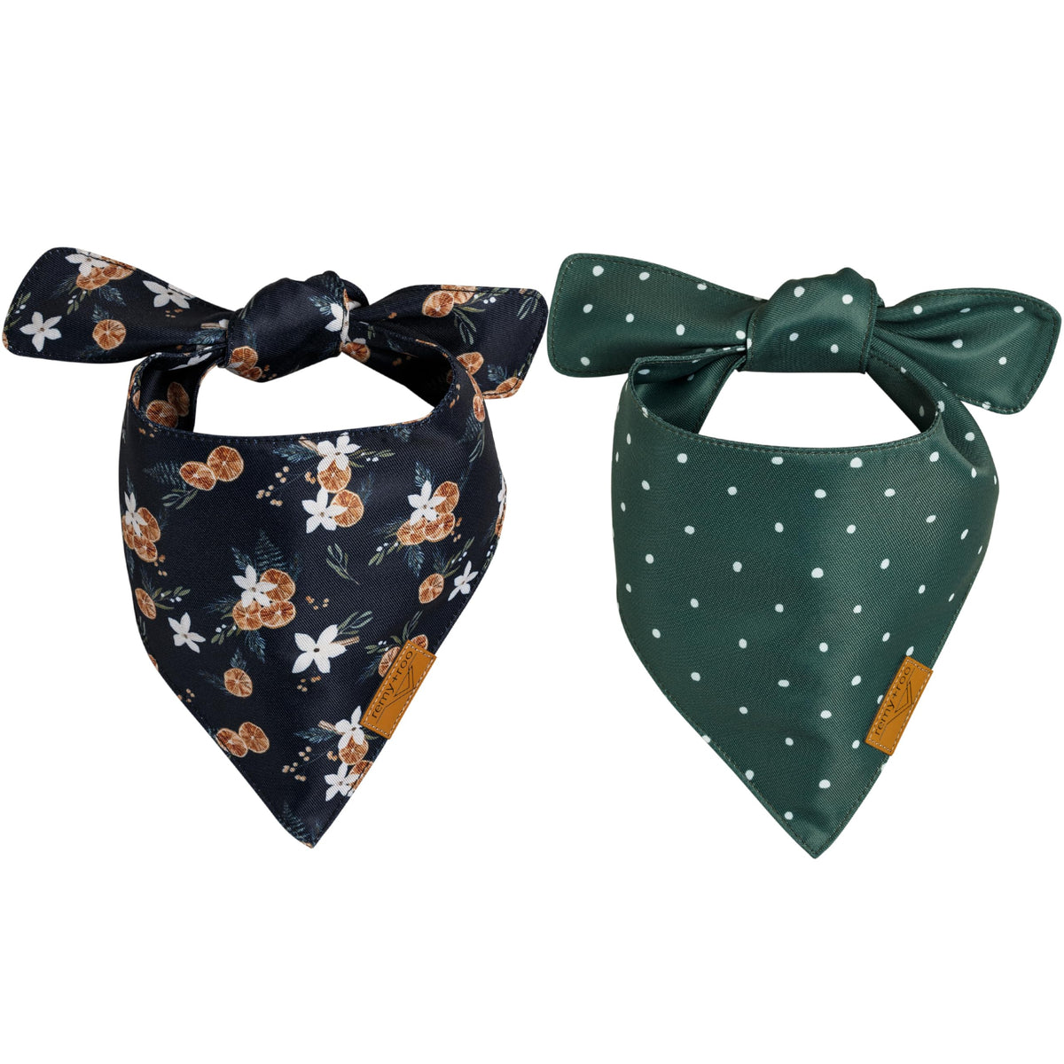 Remy+Roo two-pack dog bandanas packaging and design for gifting