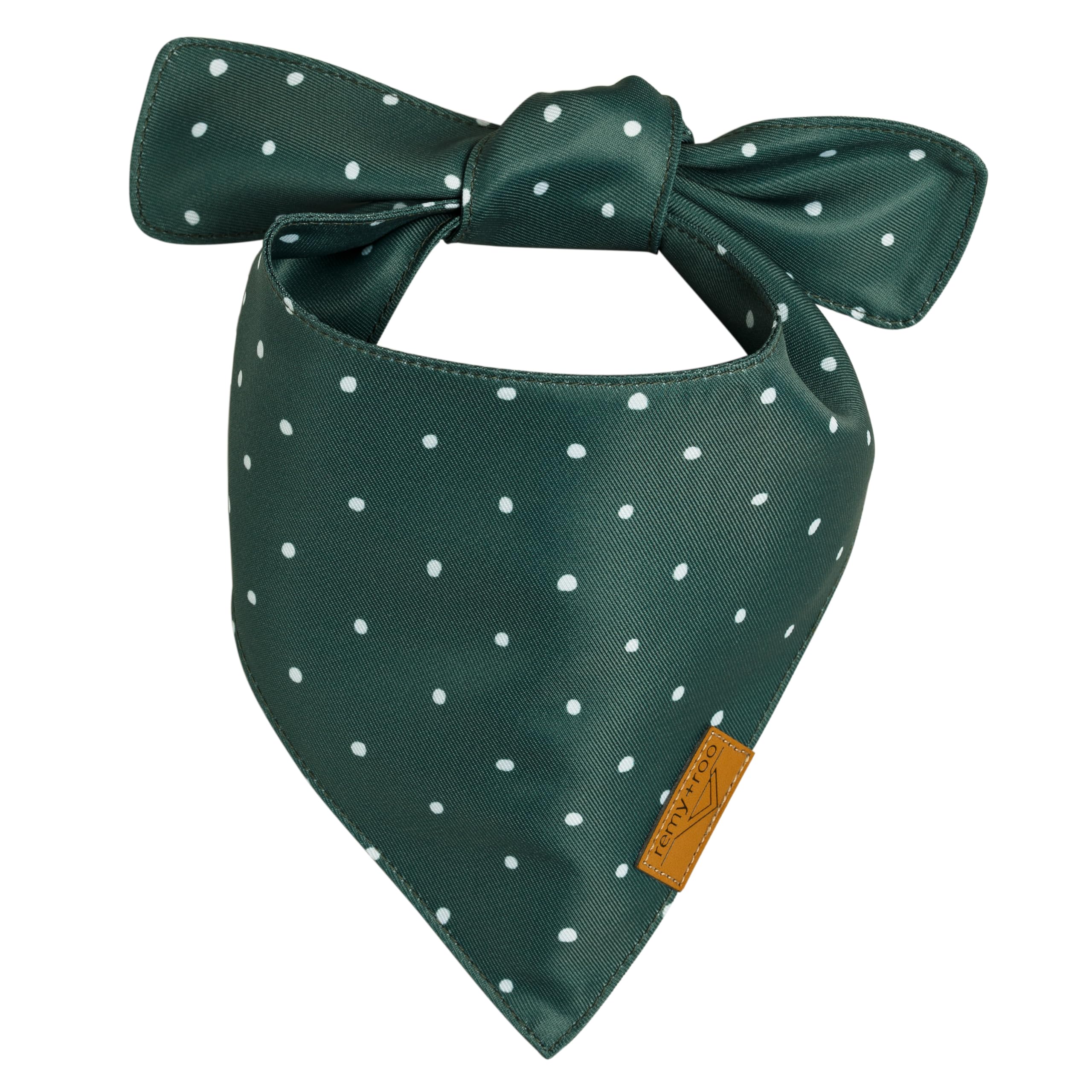Remy+Roo Evergreen Christmas bandana on a large dog for festive style
