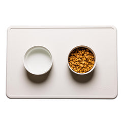 Remy+Roo stone silicone dog food mat front view for mess-free meals