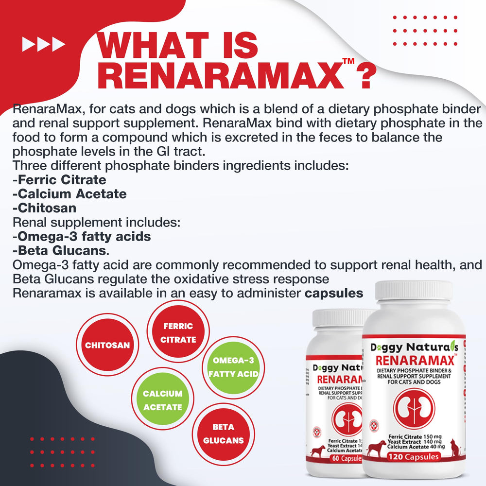 RENARAMAX omega-3 fatty acids image representing renal health support.