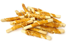 Rena's Recipe Chicken Biscuit Twists chicken fillet closeup emphasizes cage-free quality.