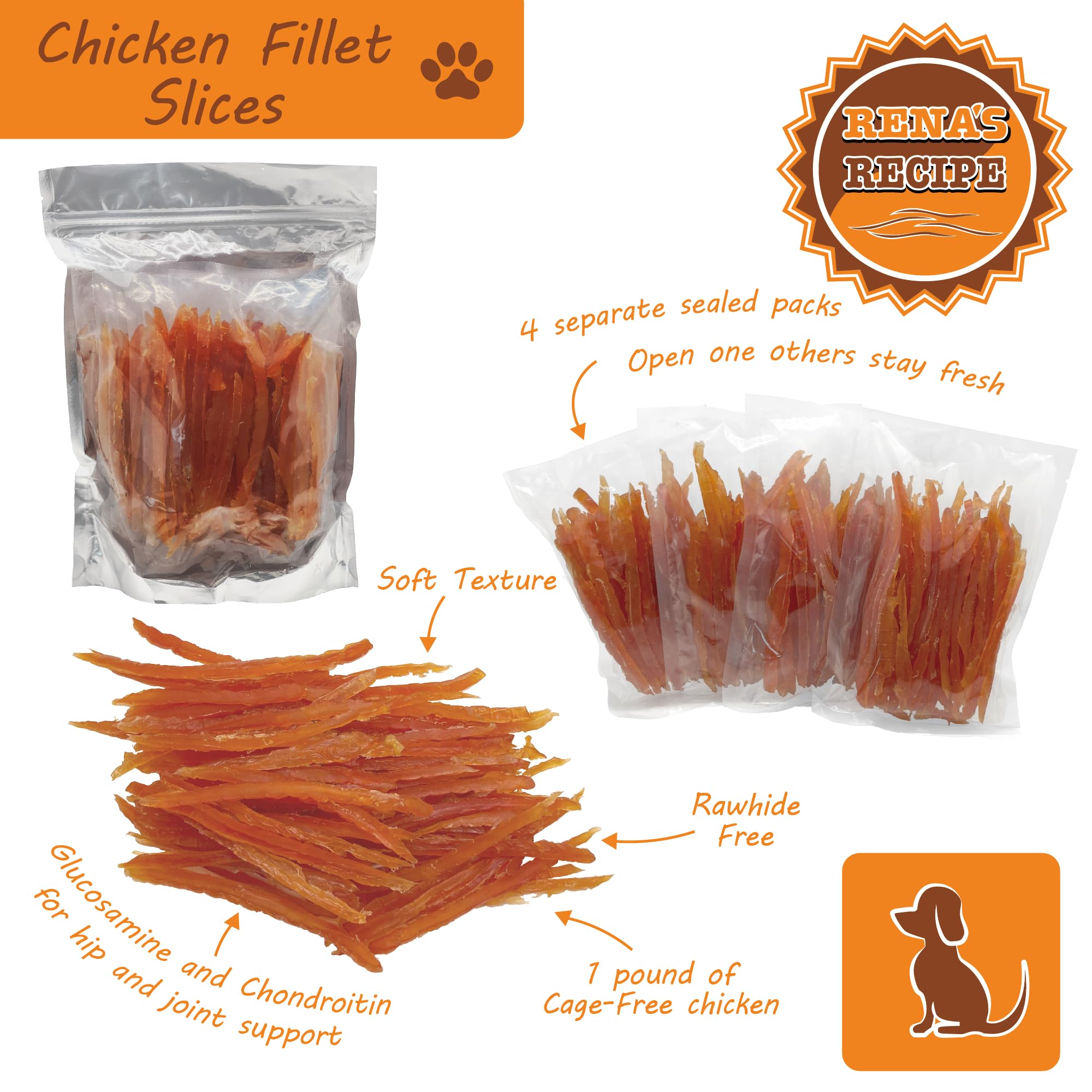 Rena's Recipe chicken fillet slices sliced quarters ideal for quick treats