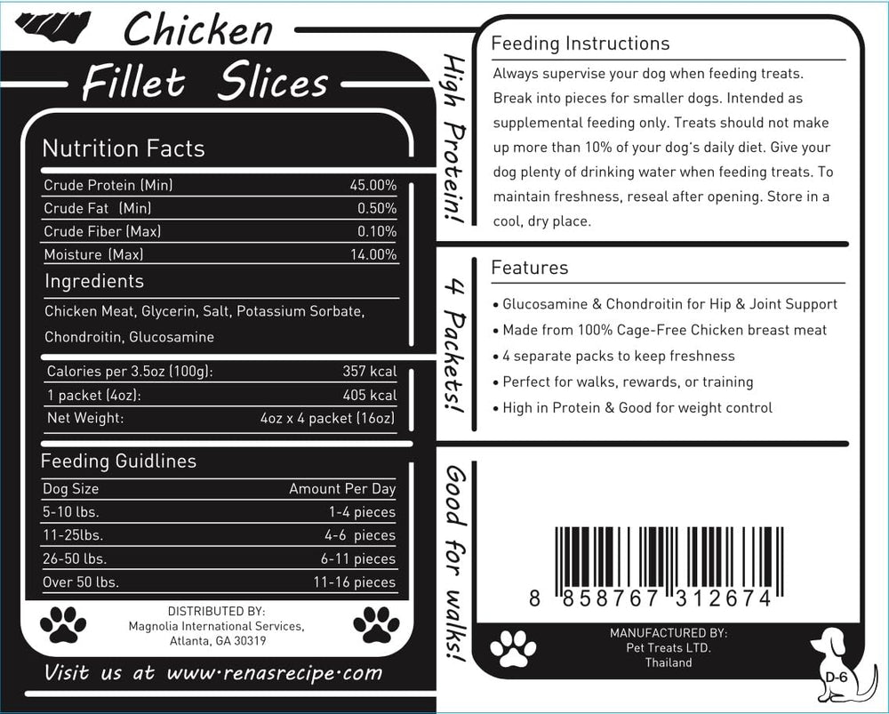 Rena's Recipe chicken fillet slices training rewards promote positive reinforcement