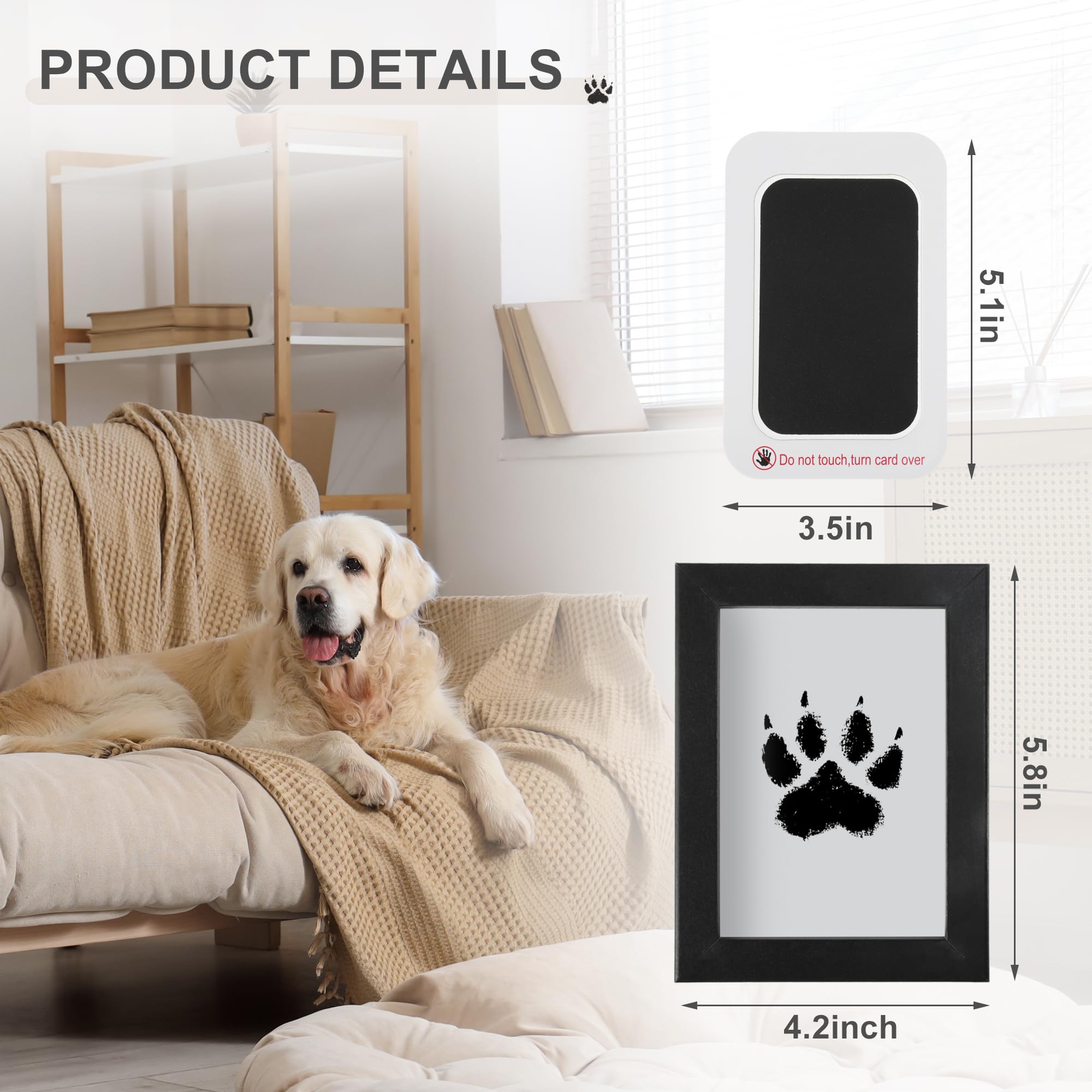 RENEWREVITAL paw-print-kit-wooden-frames display two frames ready for keepsake prints.