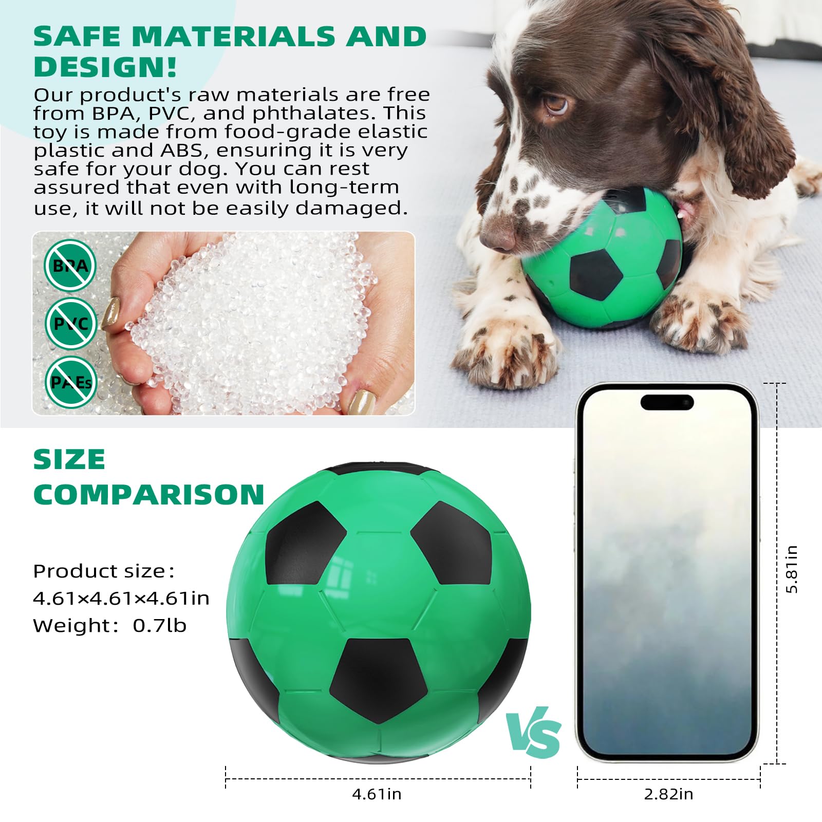 Rensh Interactive Dog Ball double-decker design enables rewarding slow feeding and extended play