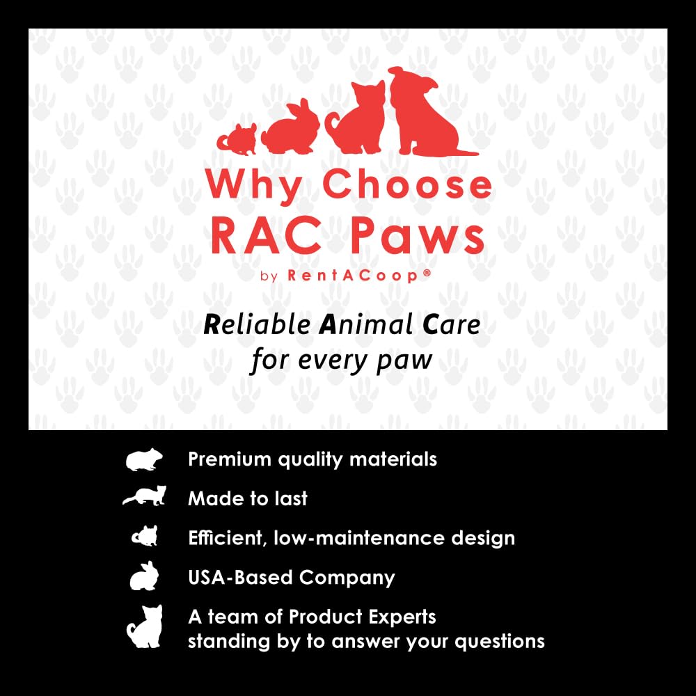 RentACoop dimensions show a compact 7.1 by 3.4 by 3.4 inch footprint.