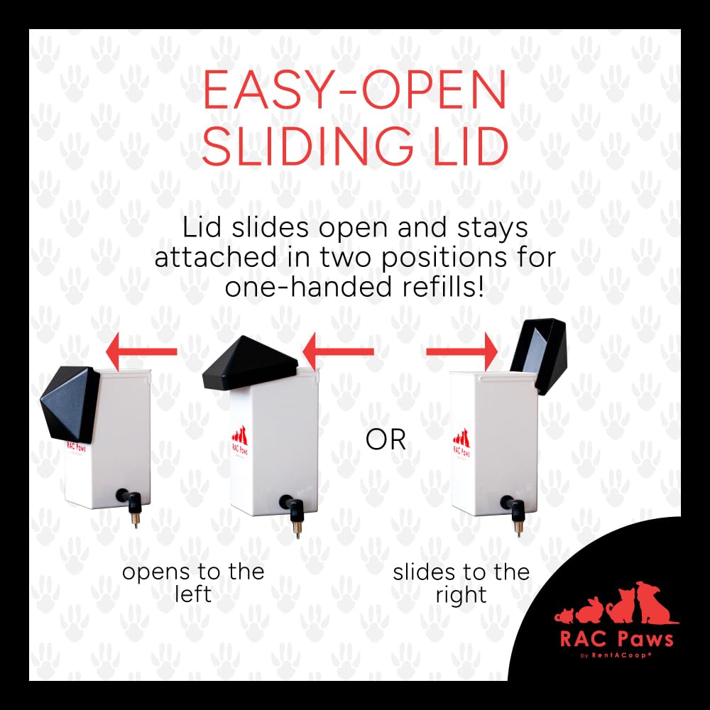 RentACoop flip-top refill design enables fast, spill-free refills.