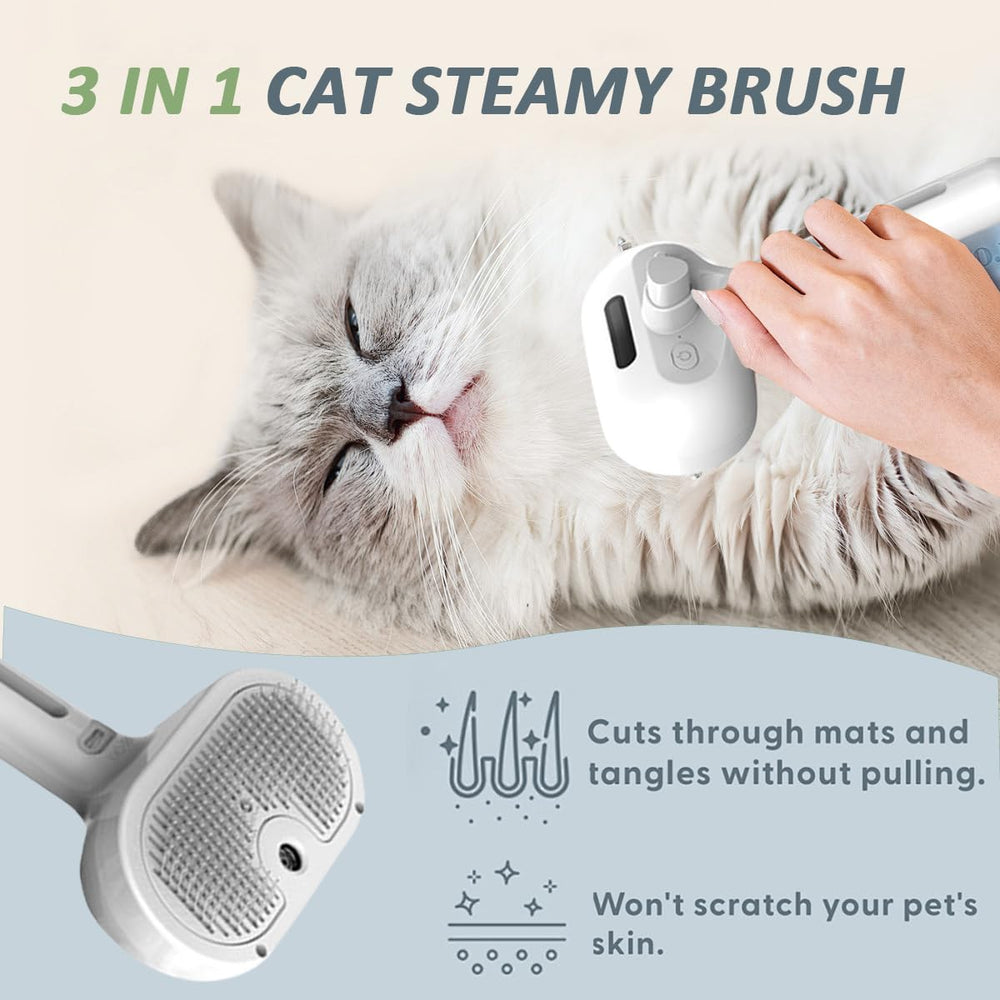 ReNu Dog Brush 3in1 self-cleaning mechanism demonstrates effortless hair removal.