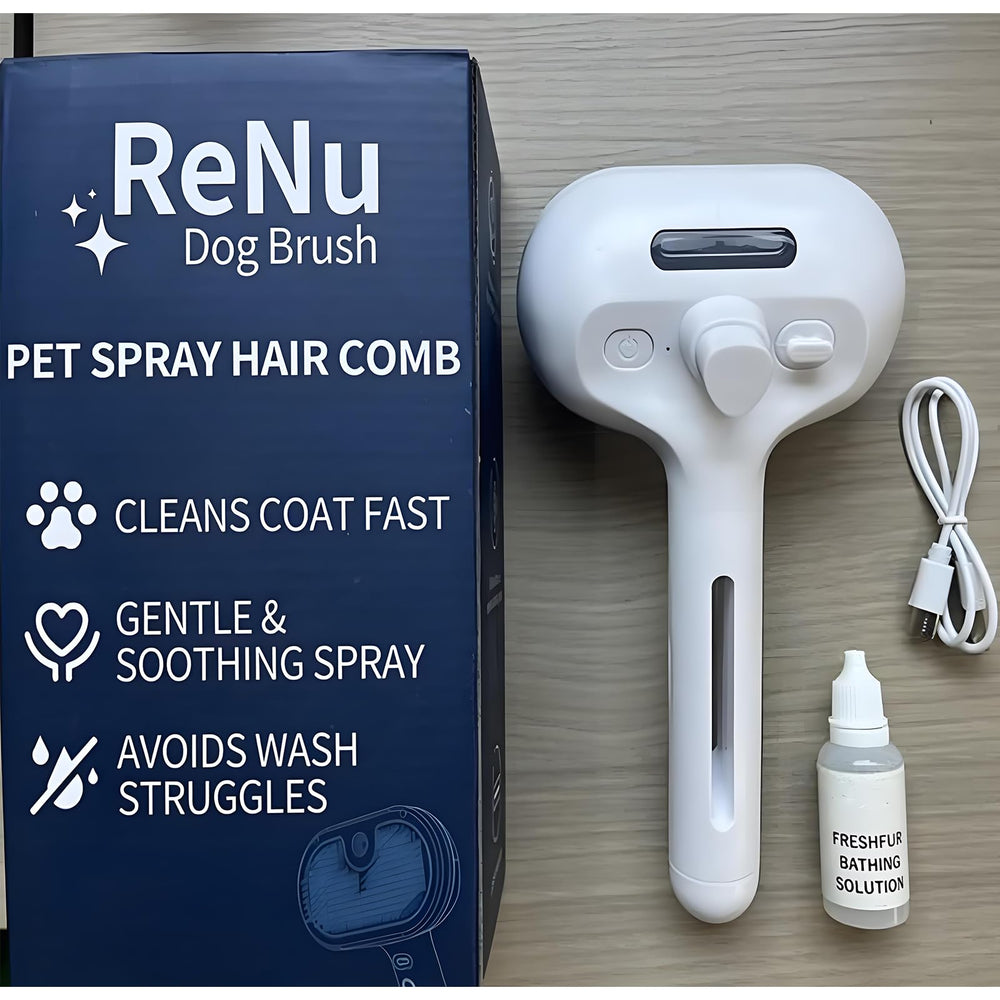 ReNu Dog Brush reduces shedding hassle for happy pets