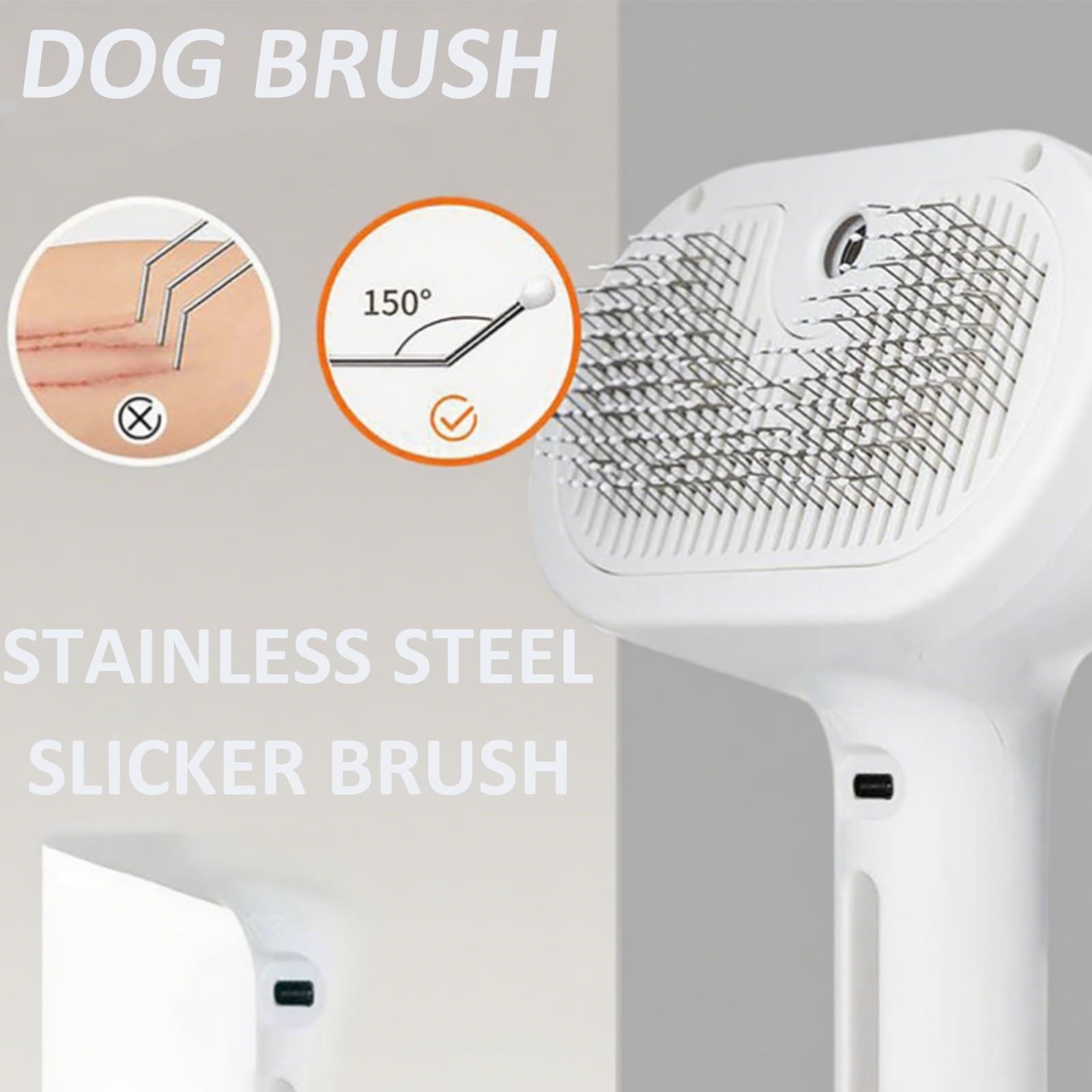 ReNu Dog Brush ergonomic handheld design for easy grooming