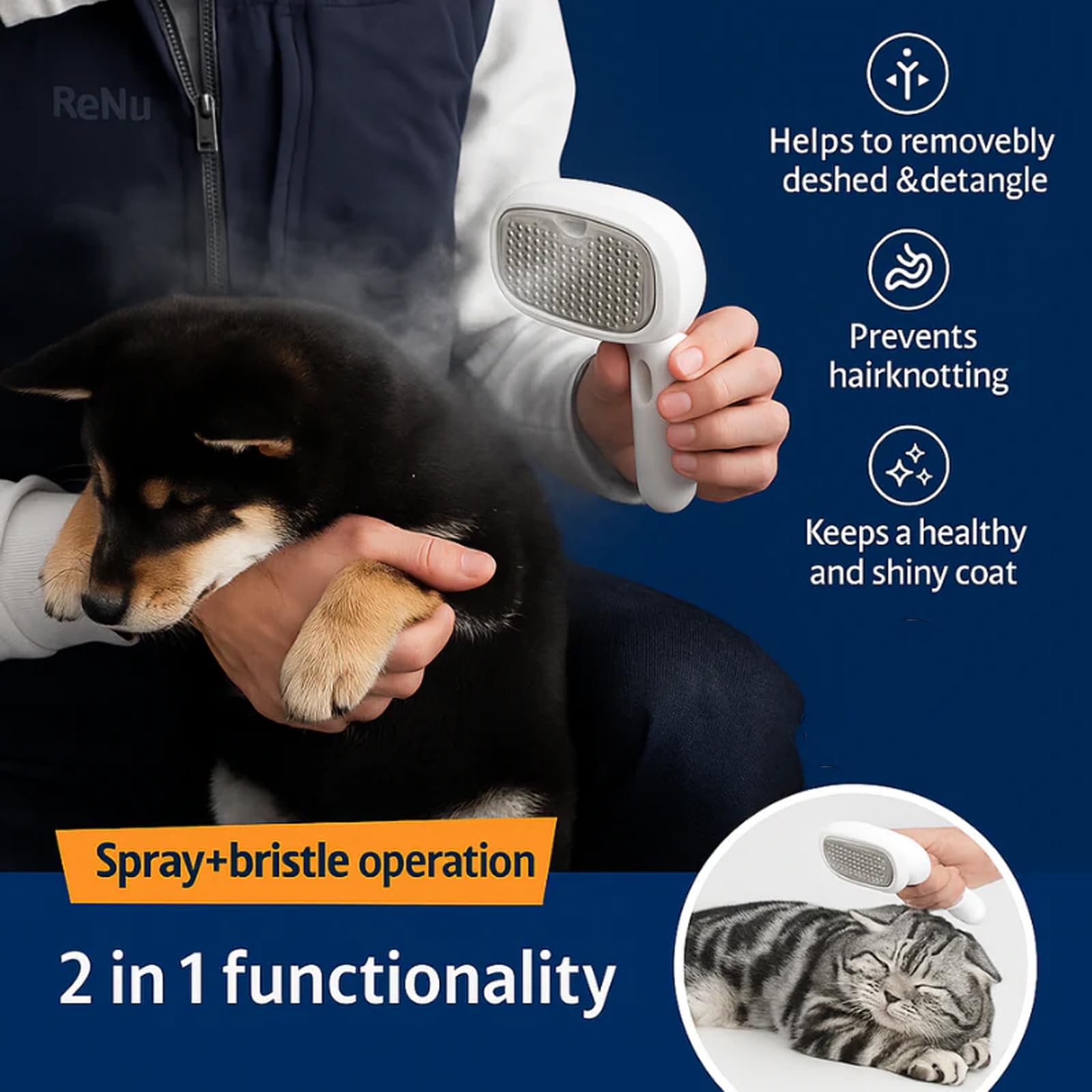 ReNu FreshFur bathing solution dispenser for easy bath prep