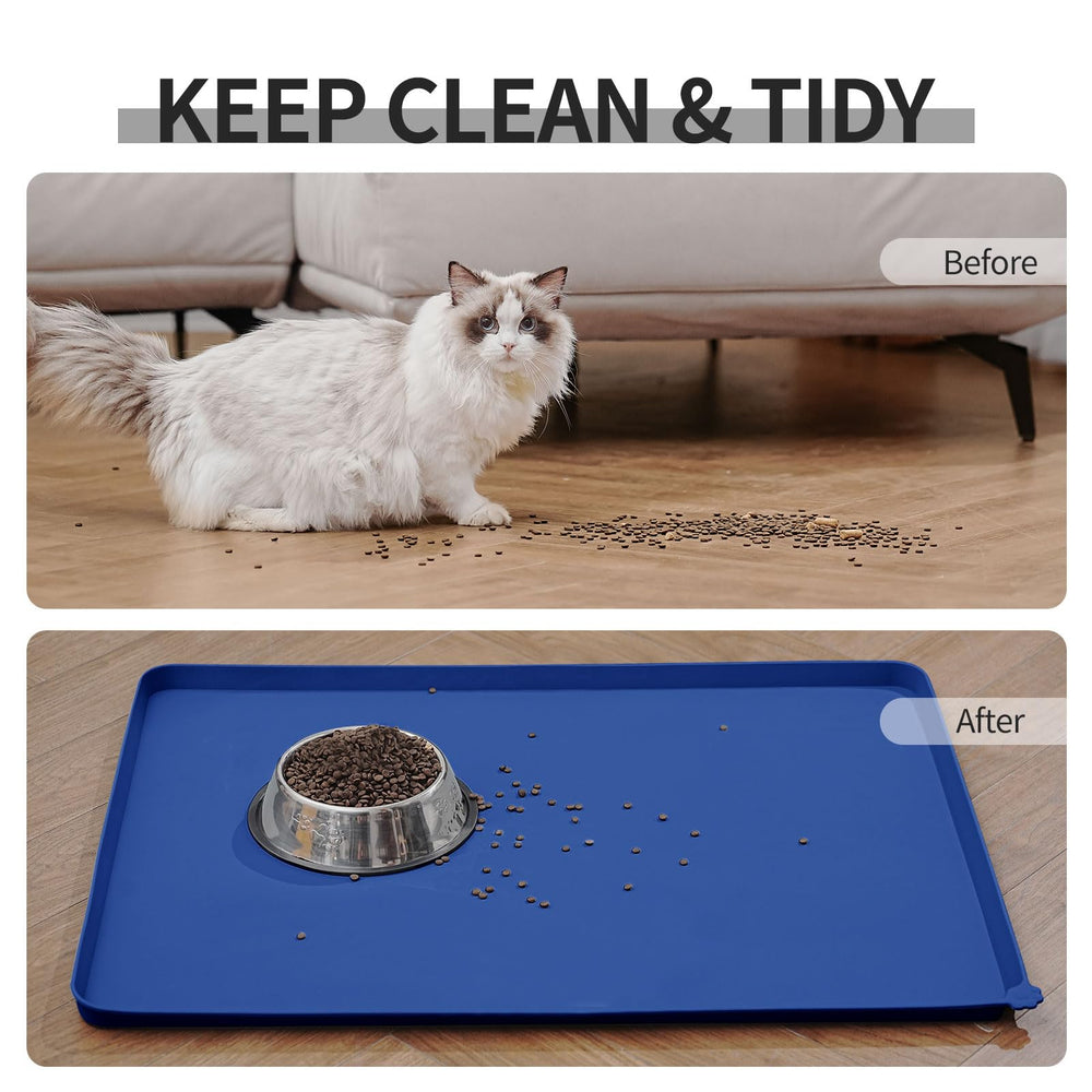 Reopet BPA-free silicone dining mat promotes hygienic pet meals.