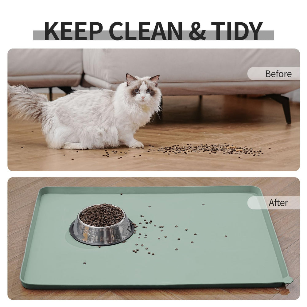 Reopet dog and cat mealtime mat for messy drinkers.