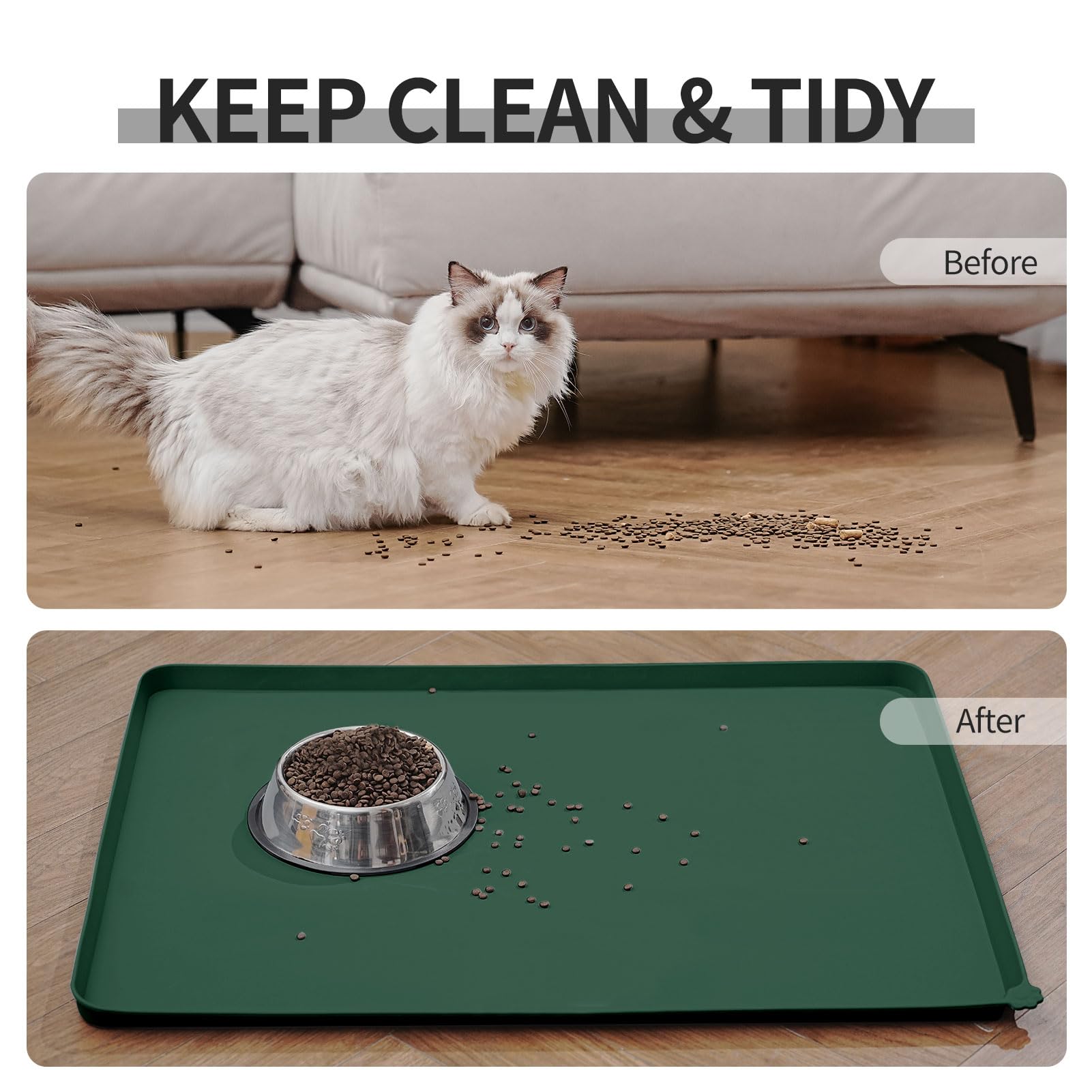 Reopet feeding mat easy to clean and machine washable for busy homes