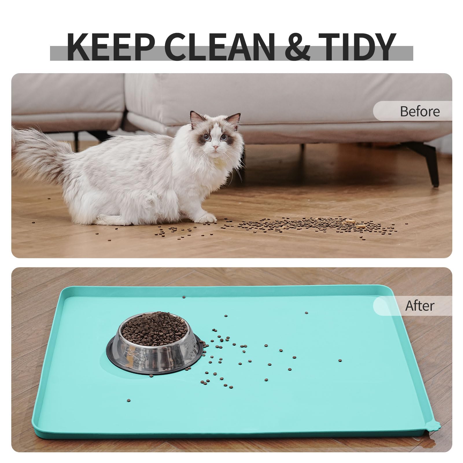Reopet floor-protection mat keeps spills from soaking into carpets or hardwood.