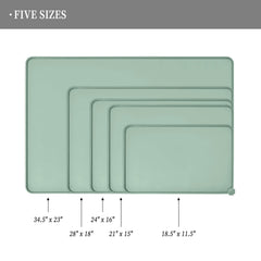 Reopet high-raised edges pet mat with elevated border contains spills.