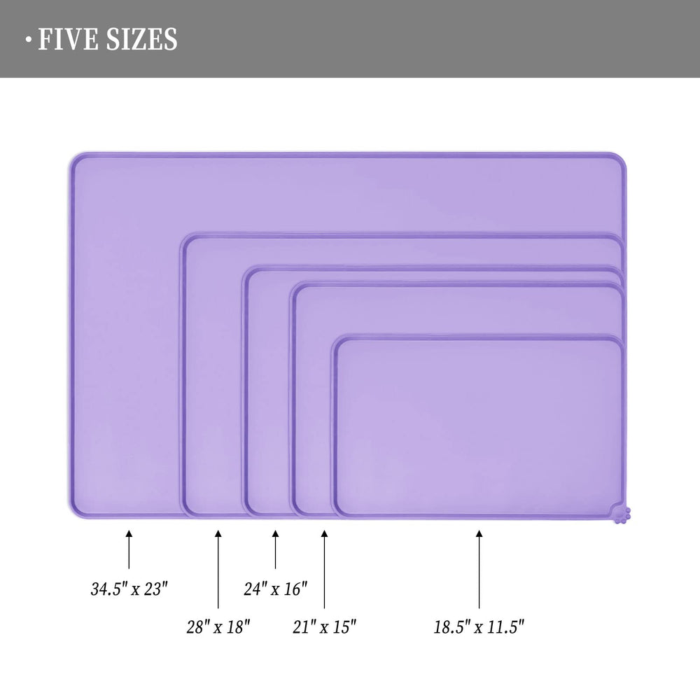 Reopet high-raised edges mat protects floors during messy meals.