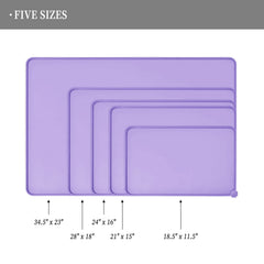 Reopet high-raised edges mat protects floors during messy meals.