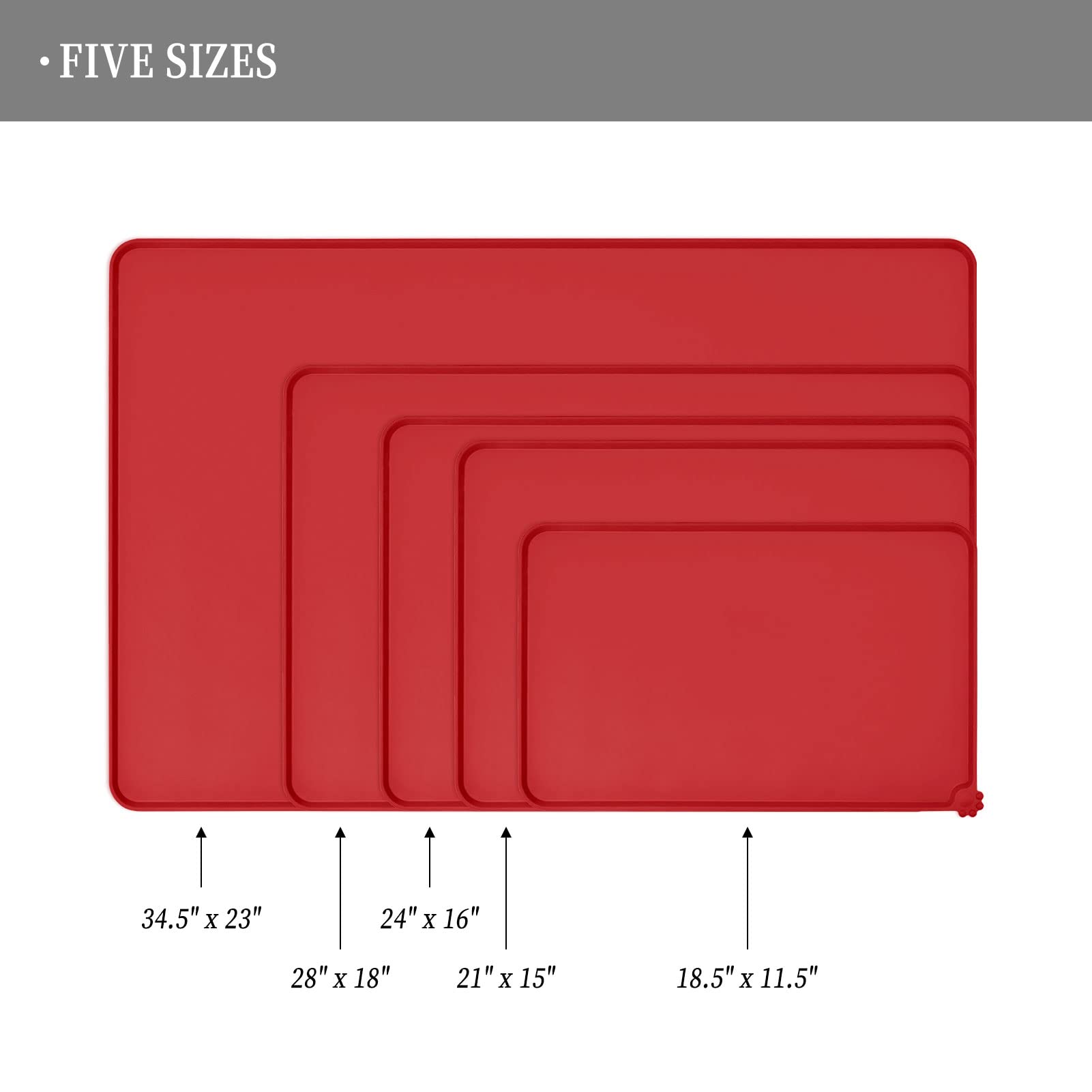 Reopet high-raised-edges pet mat contains spills and protects floors.