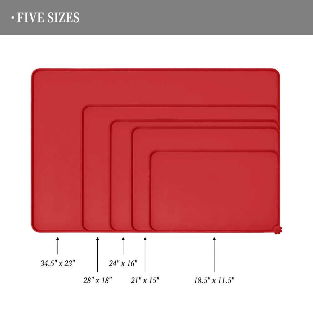 Reopet high-raised-edges pet mat contains spills and protects floors.